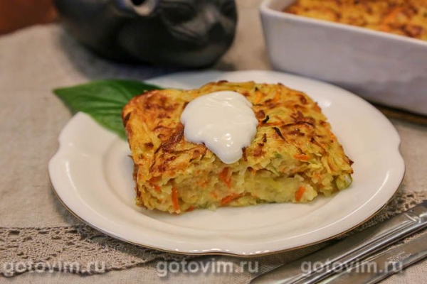 Запеканка из тертых кабачков и картофеля с сыром сулугуни Запеканка из тертых кабачков и картофеля с сыром сулугуни