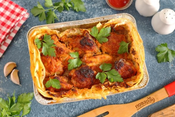 Курица по-армянски в лаваше Курица по-армянски в лаваше