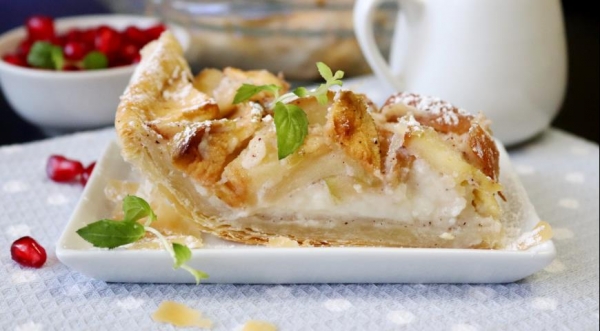 Яблочный пирог со сливочной заливкой, пошаговый рецепт с фото Яблочный пирог со сливочной заливкой, пошаговый рецепт с фото