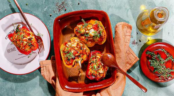Фаршированные перцы с кускусом, пошаговый рецепт с фото на 423 ккал Фаршированные перцы с кускусом, пошаговый рецепт с фото на 423 ккал