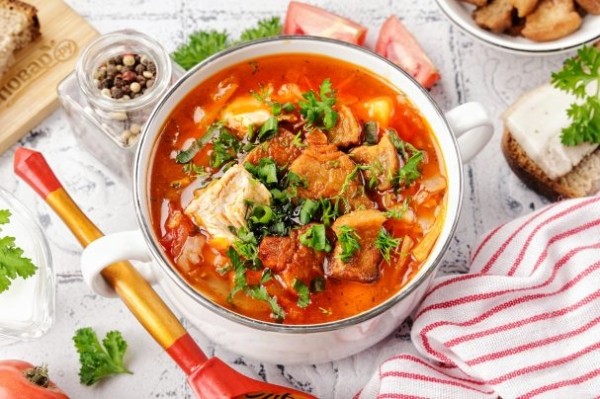 Щи со шкварками Щи со шкварками