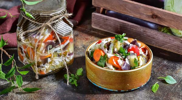 Баклажаны с капустой на зиму, пошаговый рецепт с фото на 926 ккал Баклажаны с капустой на зиму, пошаговый рецепт с фото на 926 ккал