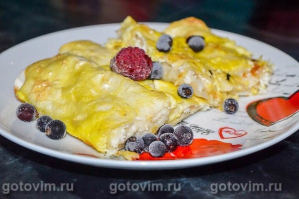 Запеканка из лаваша с творогом и сгущенкой в сметанной заливке Запеканка из лаваша с творогом и сгущенкой в сметанной заливке