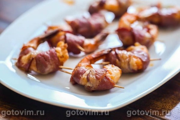 Креветки в беконе Креветки в беконе