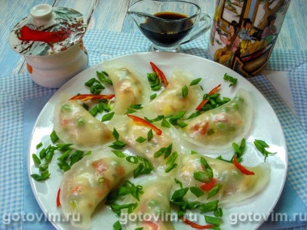 Прозрачные китайские пельмени Прозрачные китайские пельмени