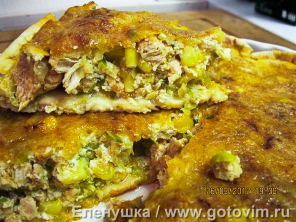 Пирог с курицей в кокосовом молоке Пирог с курицей в кокосовом молоке