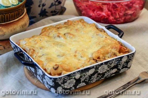 Лазанья с индейкой и грибами Лазанья с индейкой и грибами