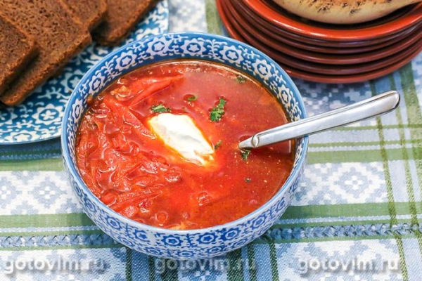 Борщ с рассолом и солеными огурцами Борщ с рассолом и солеными огурцами