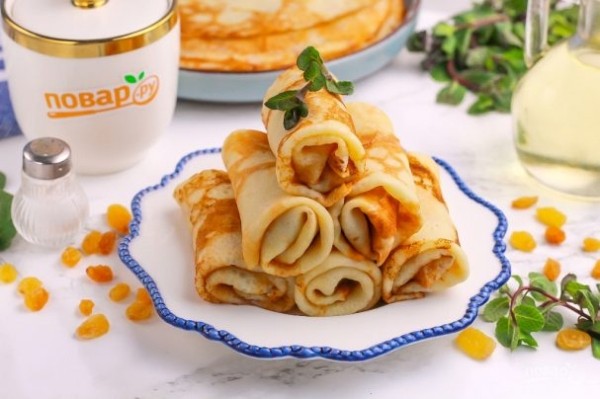 Блины с изюмом Блины с изюмом