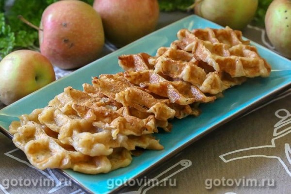 Вафли постные с яблоками и корицей (без яиц) Вафли постные с яблоками и корицей (без яиц)