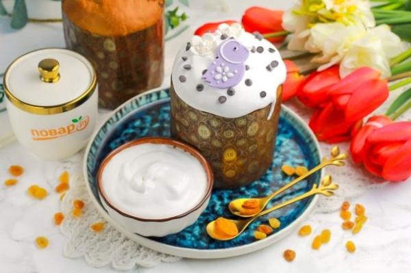 Белковая глазурь на кулич Белковая глазурь на кулич