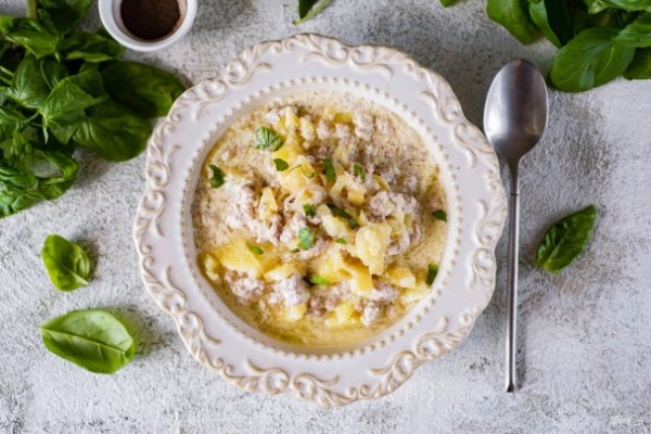 Картошка с фаршем в горшочках Картошка с фаршем в горшочках
