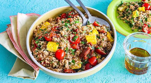 Салат с пшеничной крупой и овощами, пошаговый рецепт с фото на 542 ккал Салат с пшеничной крупой и овощами, пошаговый рецепт с фото на 542 ккал